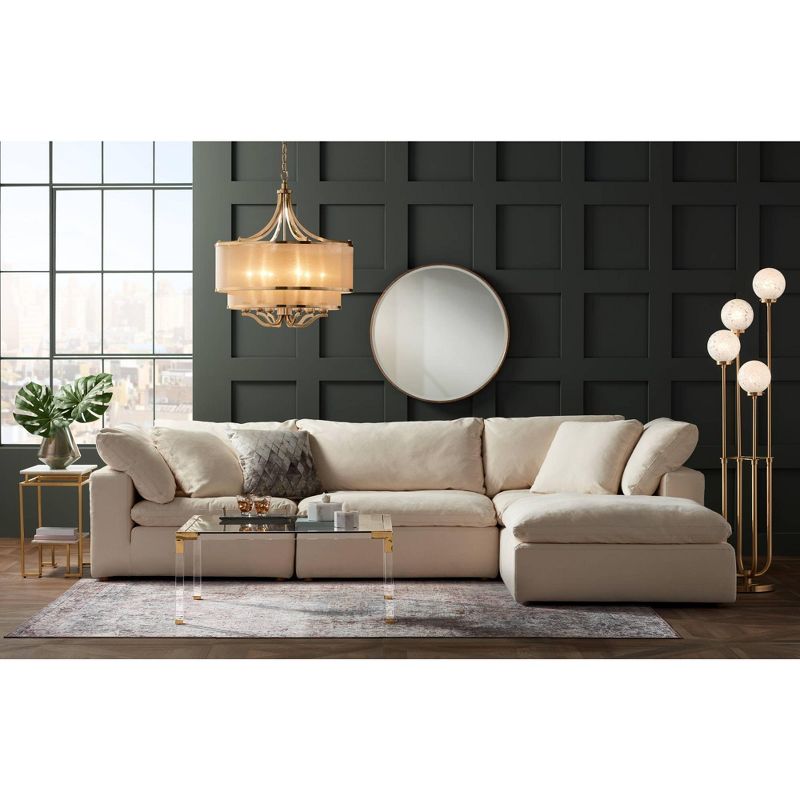 55 Downing Street Hanna 40" Square Clear Acrylic Modern Coffee Table