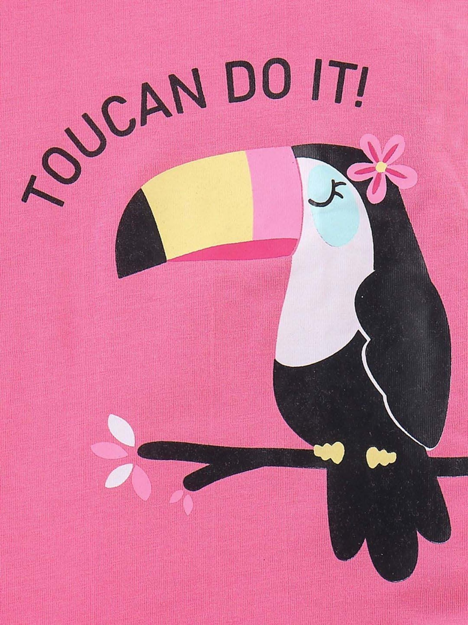 Nite Flite Boys Pink & Green Cotton Printed T-Shirt Set