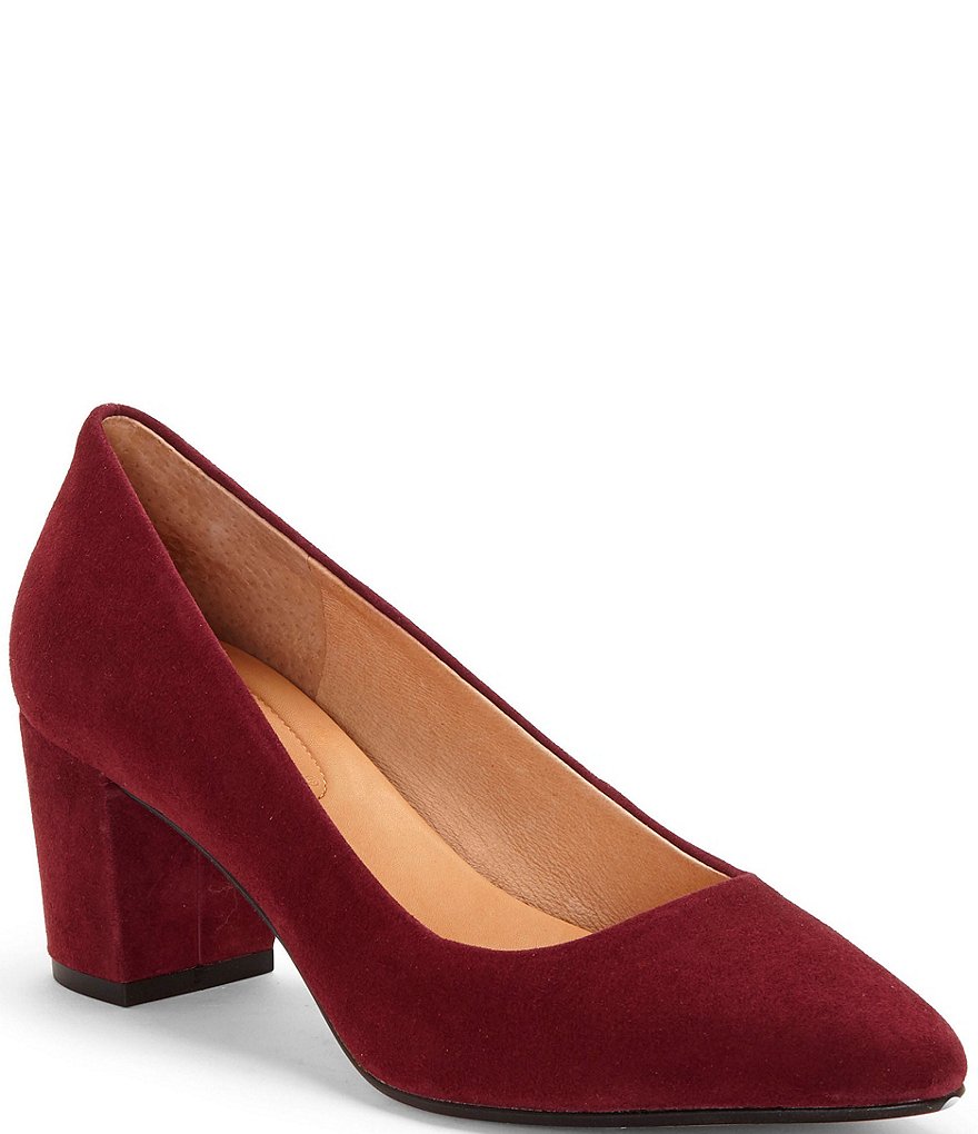 CC Corso Como Ryanna Water-Repellent Suede Block Heel Pumps