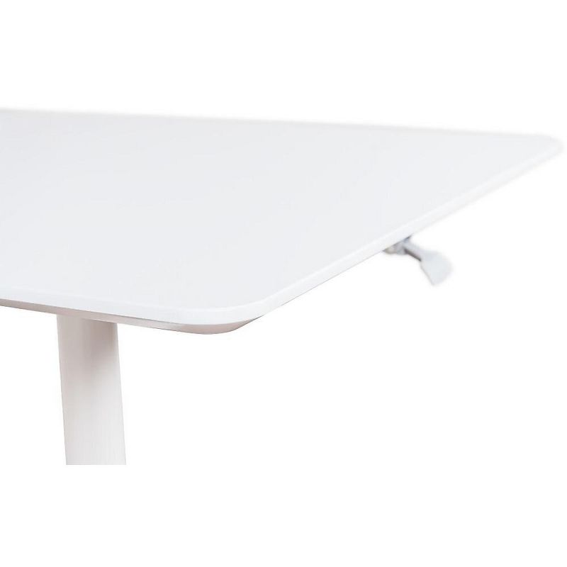 Luxor 32 Square Height Adjustable Caf'e Table, White LX-PNADJ-32SQ