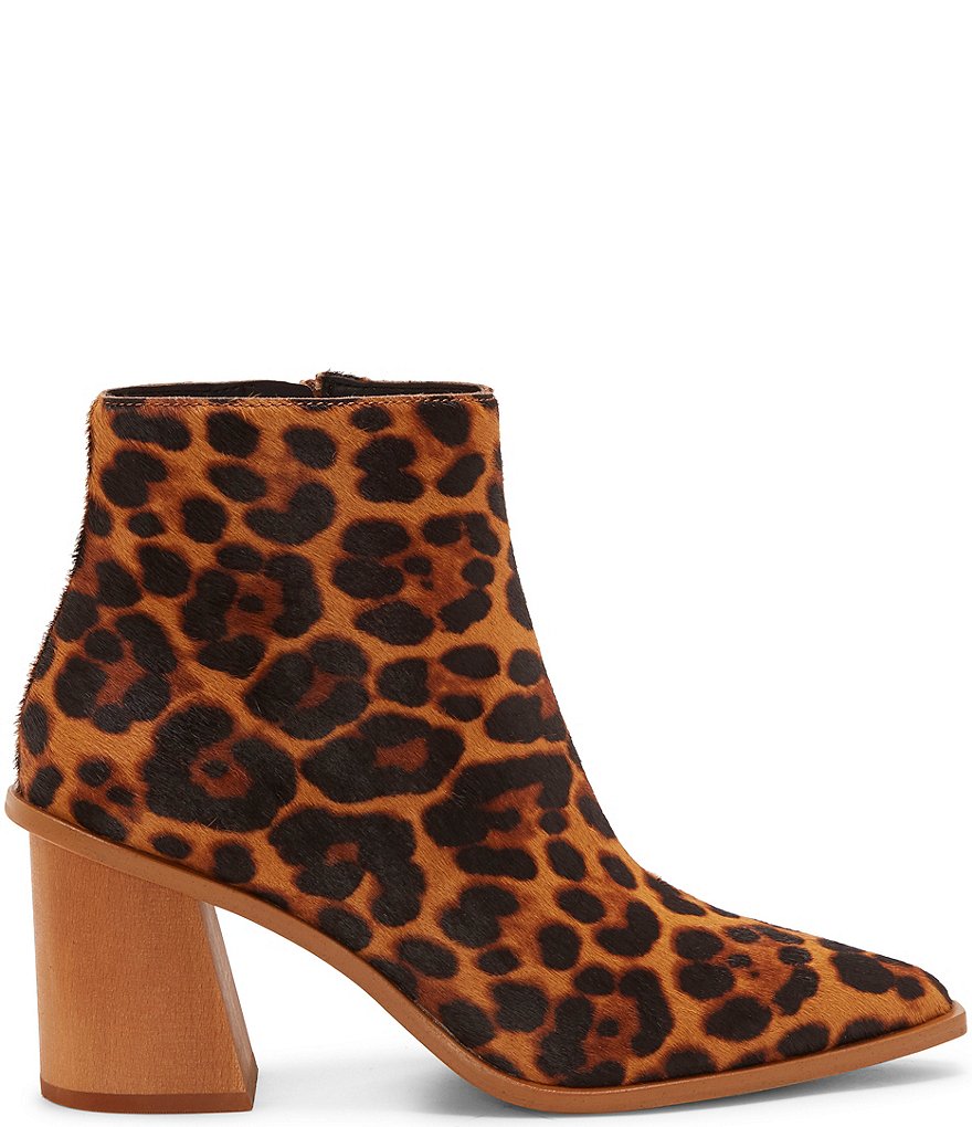 1. STATE Kelte Leopard Print Haircalf Block Heel Booties