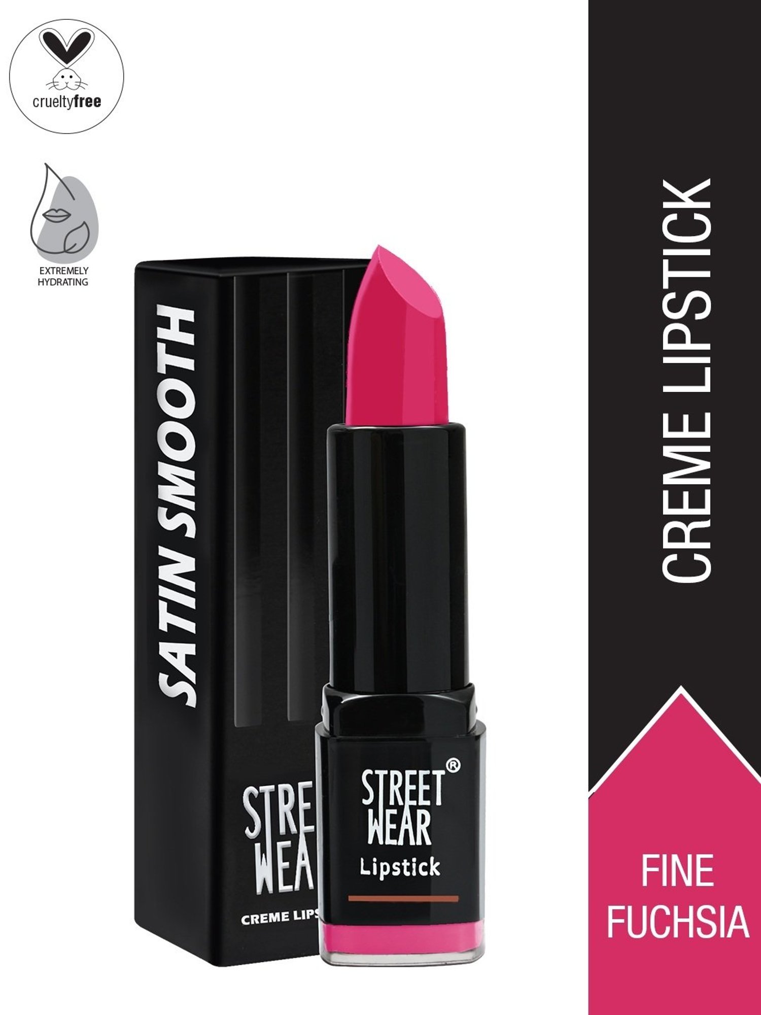 Street Wear Satin Smooth Lipstick Fine Fuchsia - 4.2 gm