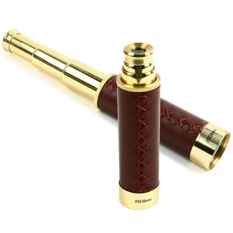 25X30 Brass Scalable To Stretch Zoom Monocular Maritime Nautical Pirate Telescope Ship Spyglass Scope