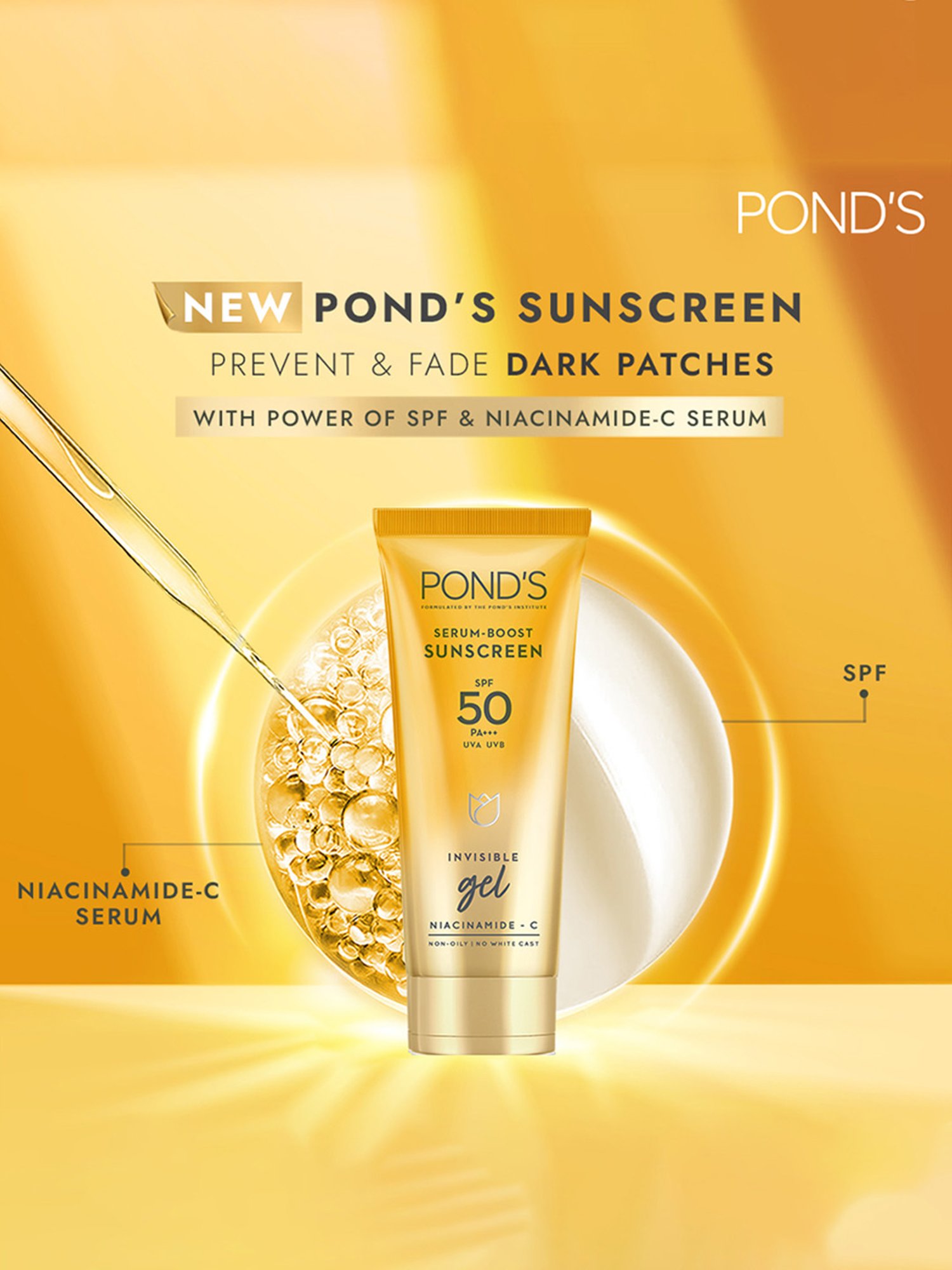 Pond's Serum Boost Sunscreen Gel SPF 50 - 50 gm