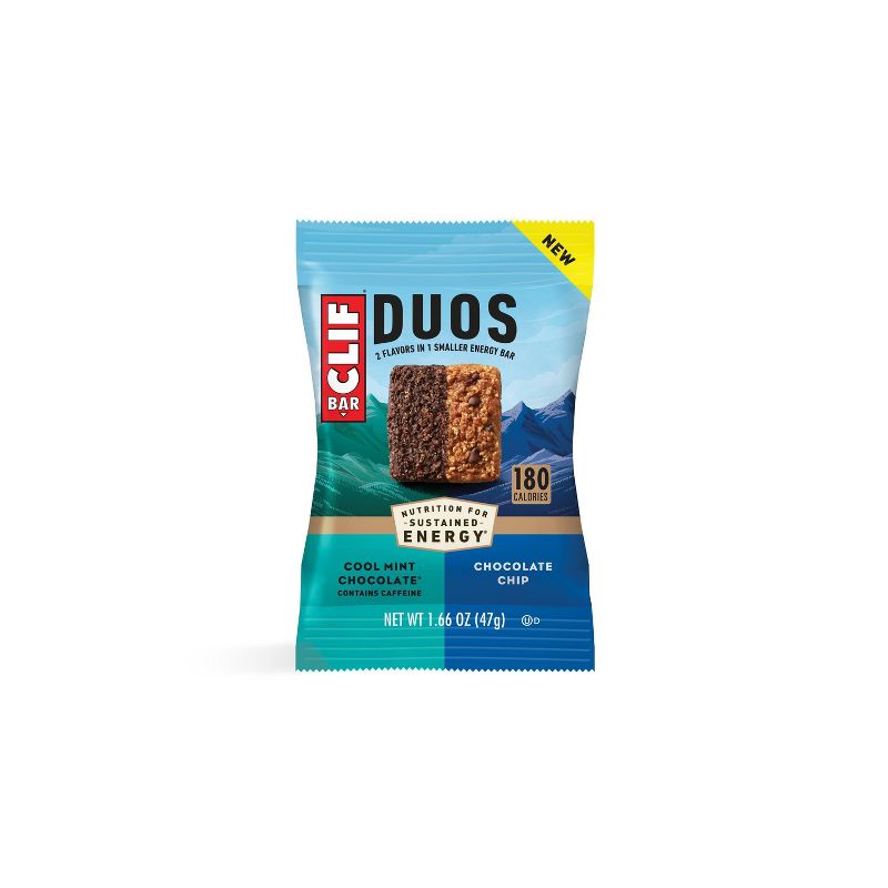Clif Bar Duos Cool Mint Chocolate and Chocolate Chip - 11.6oz