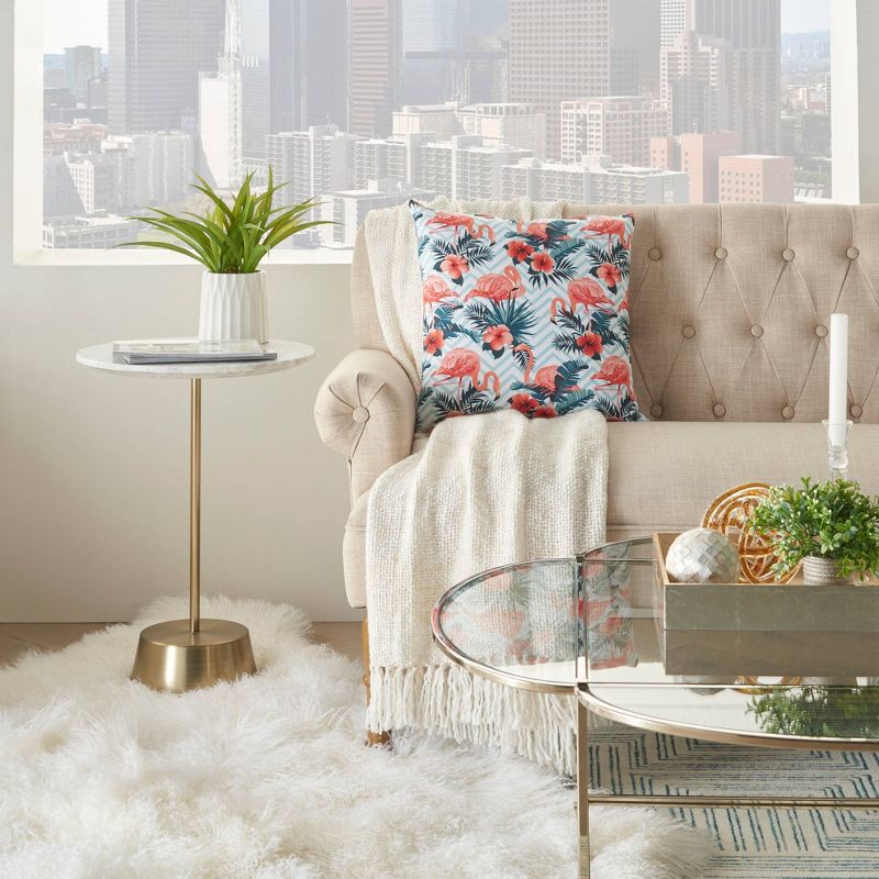 18"x18" Life Styles Tropical Flamingos Throw Pillow - Mina Victory