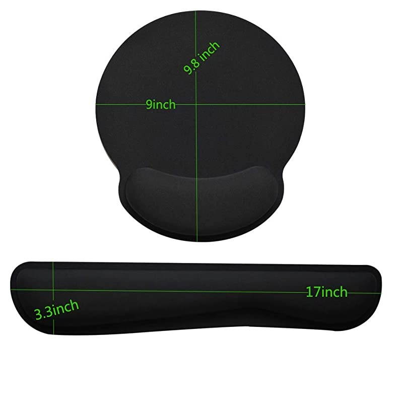 Mouse Pad  Memory Foam Mouse Wrist Rest Support Pad Nonslip Base for Office Home Laptop Mac Computer Ergonomic Support for Comfortably Typing Gaming Fatigue Relieved