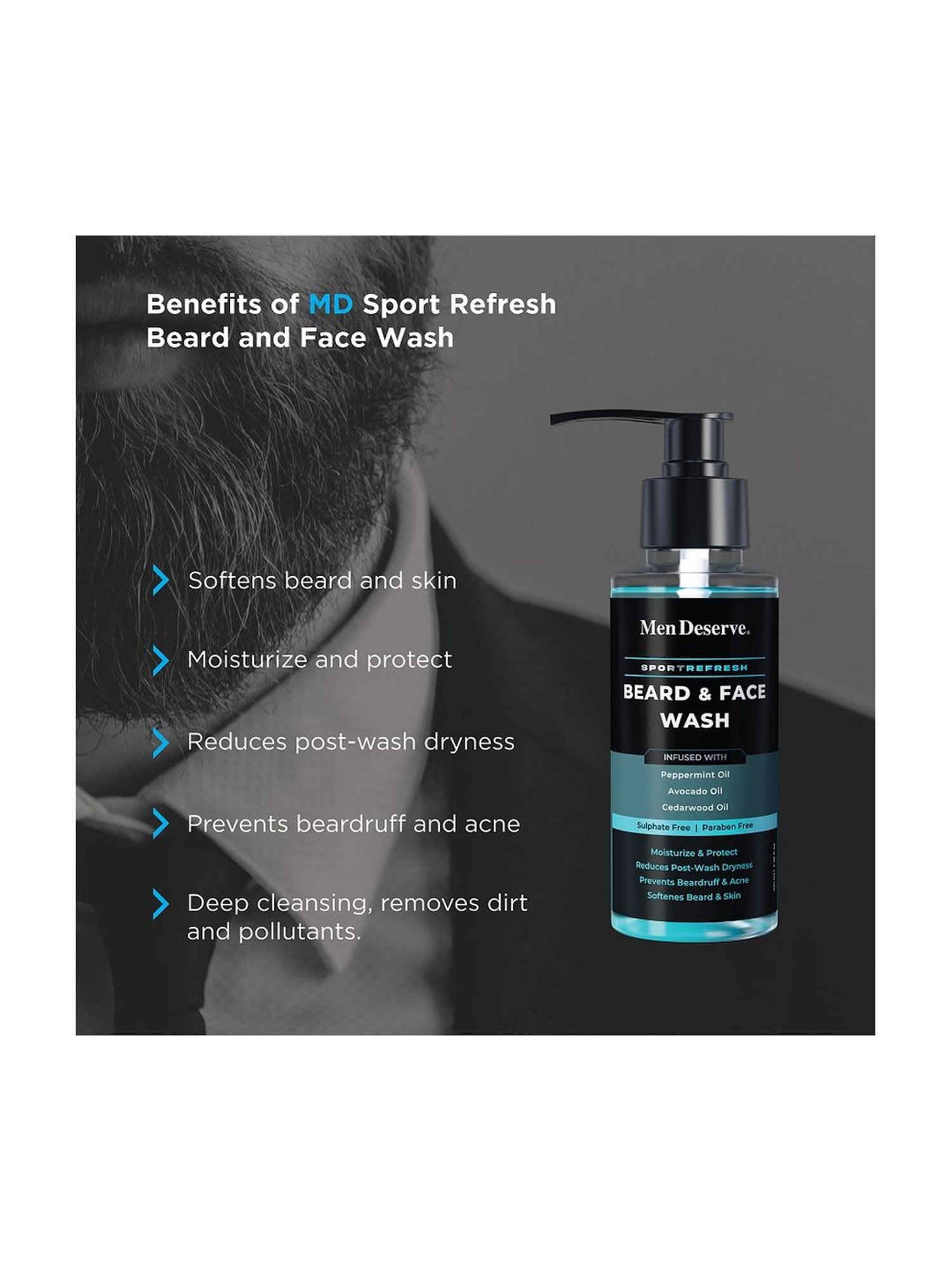 Men Deserve Sport Refresh Face Wash - 100 ml