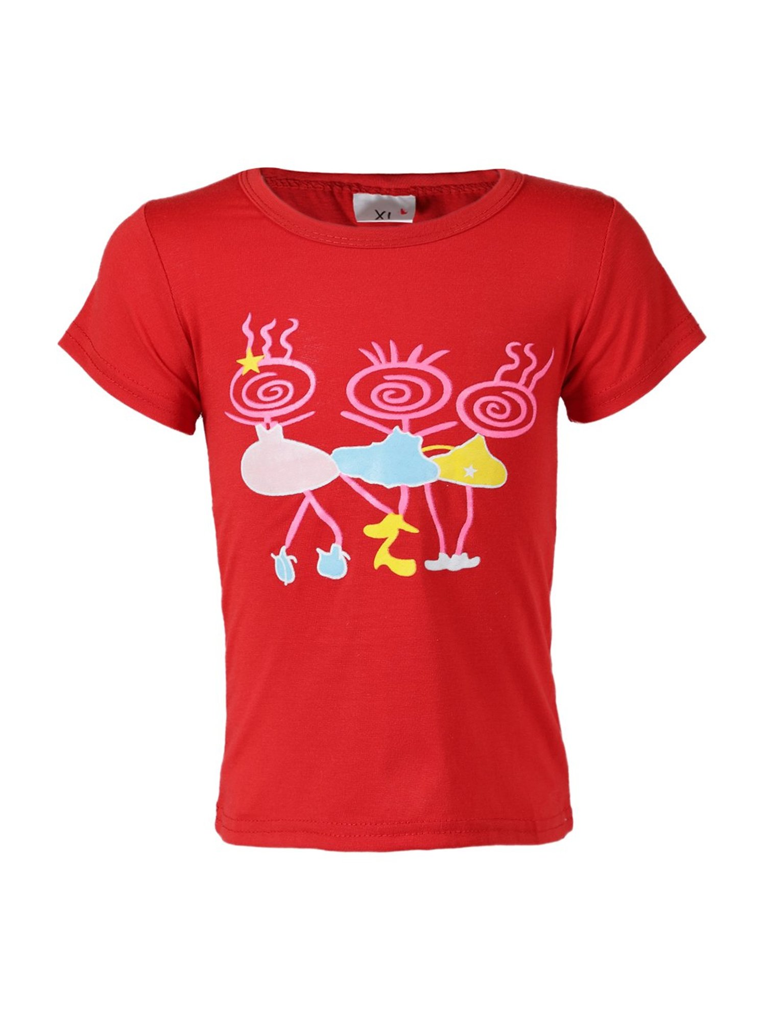 Passion Petals Kids Red Cotton Printed Top