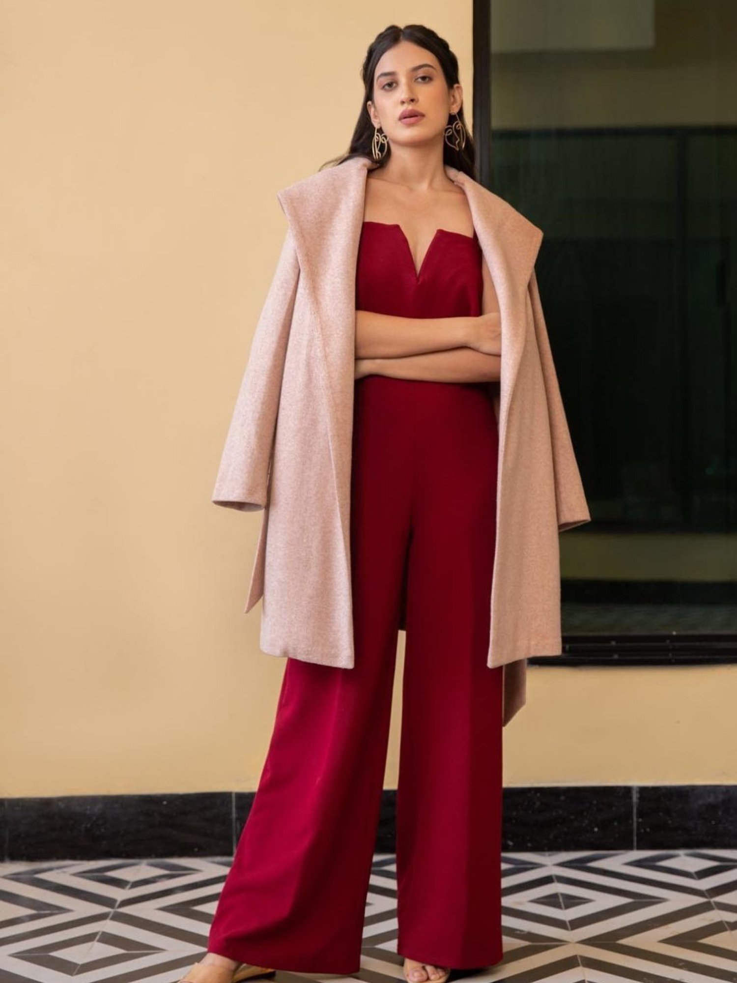 BInfinite Pink Suede Overcoat