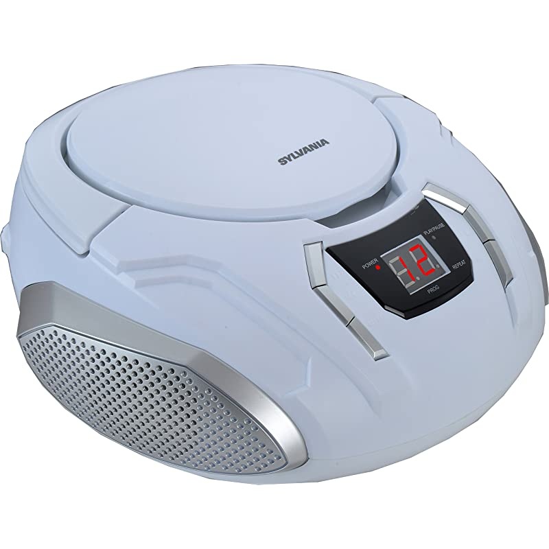 SRCD261-C-WHITE Portable CD Boombox with AM/FM Radio