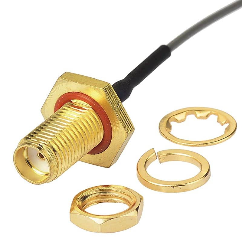 2 UflIPEX Cable Mini PCI to SMA Female Low Loss Coaxial Cable for Wireless Routers Mini PCIe Cards Network Extension Bulkhead Pigtail PCI WiFi WAN Repeater 2Pack