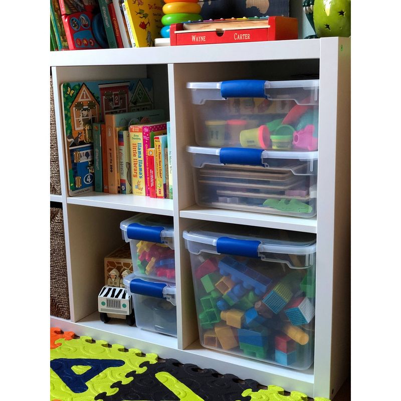 4pk 31qt Modular Latching Clear Storage Bin - Homz