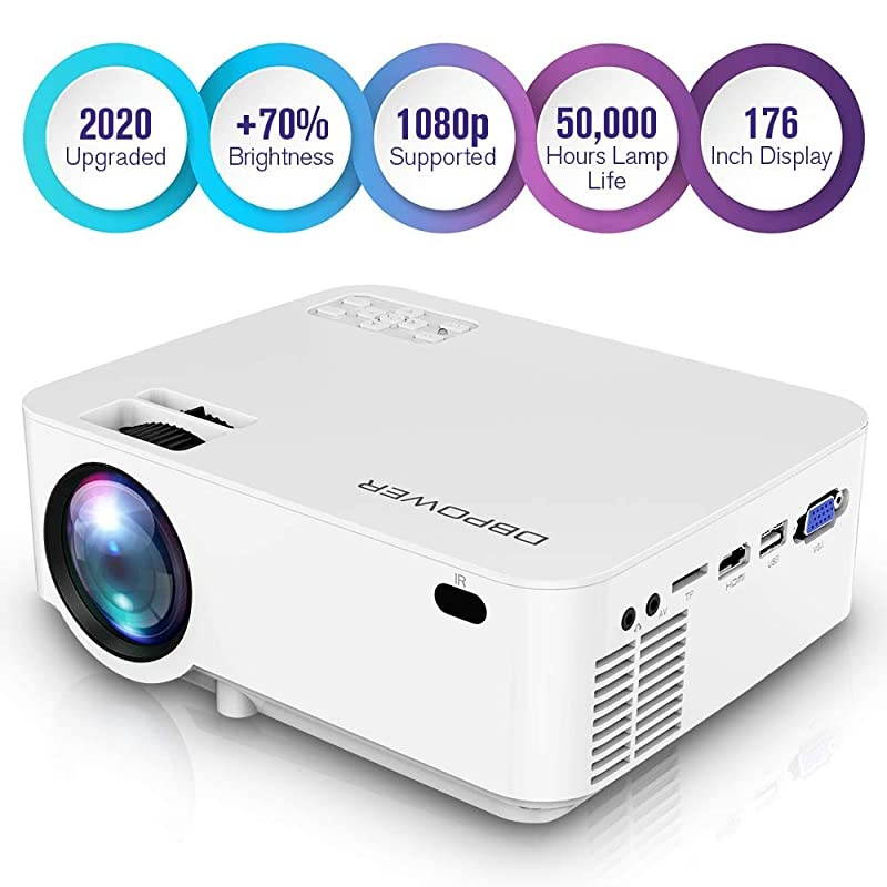 L12 Mini Projector 176 3000L LED Movie Projector Home Theater Video Projector with HDMI Cable Support 1080PUSBVGAAVTVLaptopPhone