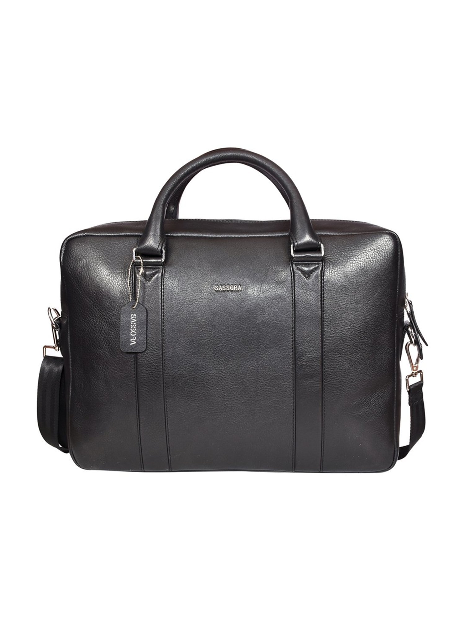 Priority Black Synthetic Large Messenger Bag