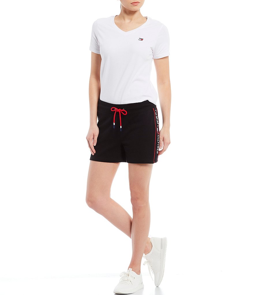 Marc New York Paperbag Waist Sueded Jersey Drawstring Shorts