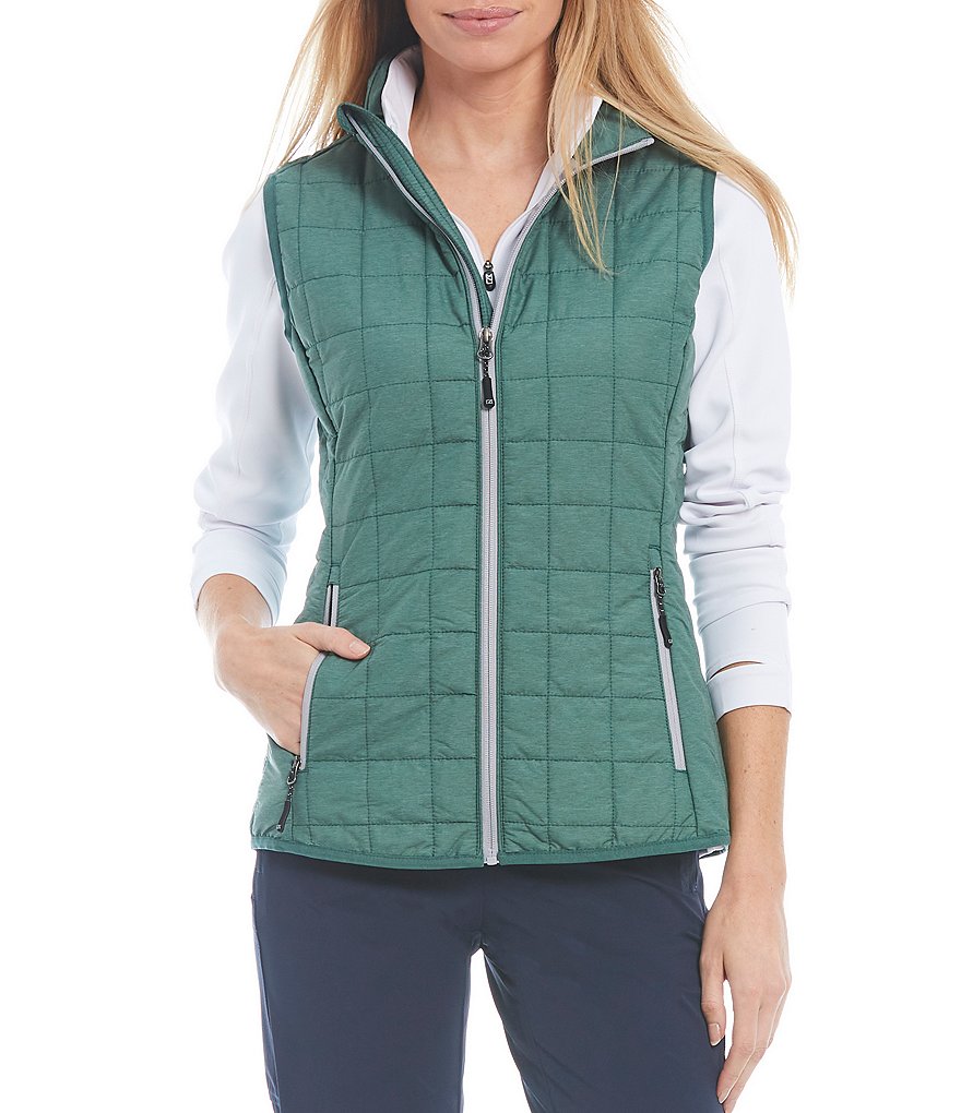 Cutter & Buck Rainier PrimaLoft&reg; Eco Insulated Full Zip Packable Puffer Vest