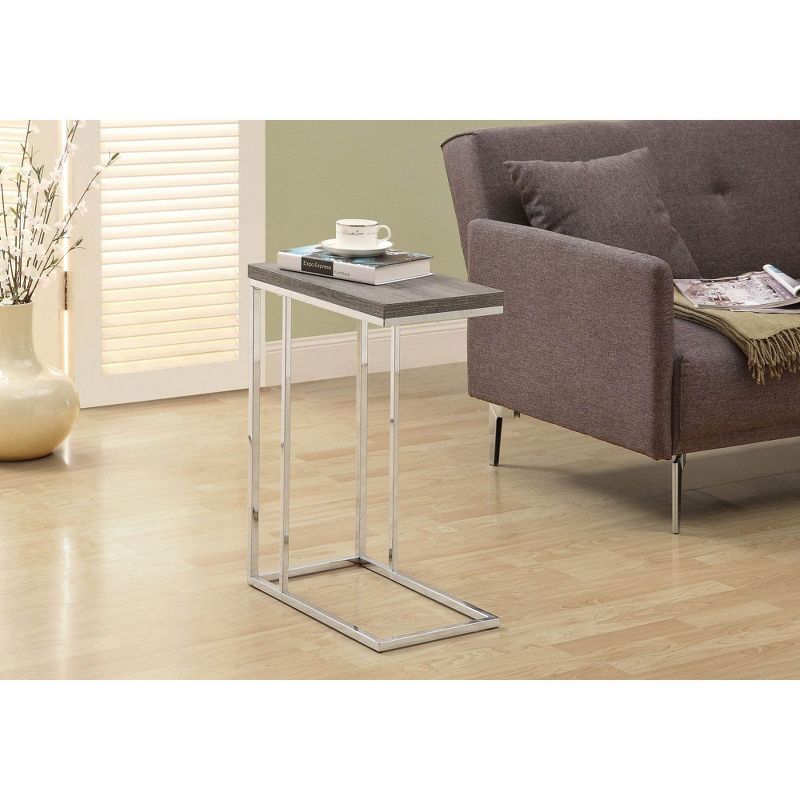 Monarch Specialties Contemporary Rectangular Side End Table, Dark Taupe (2 Pack)