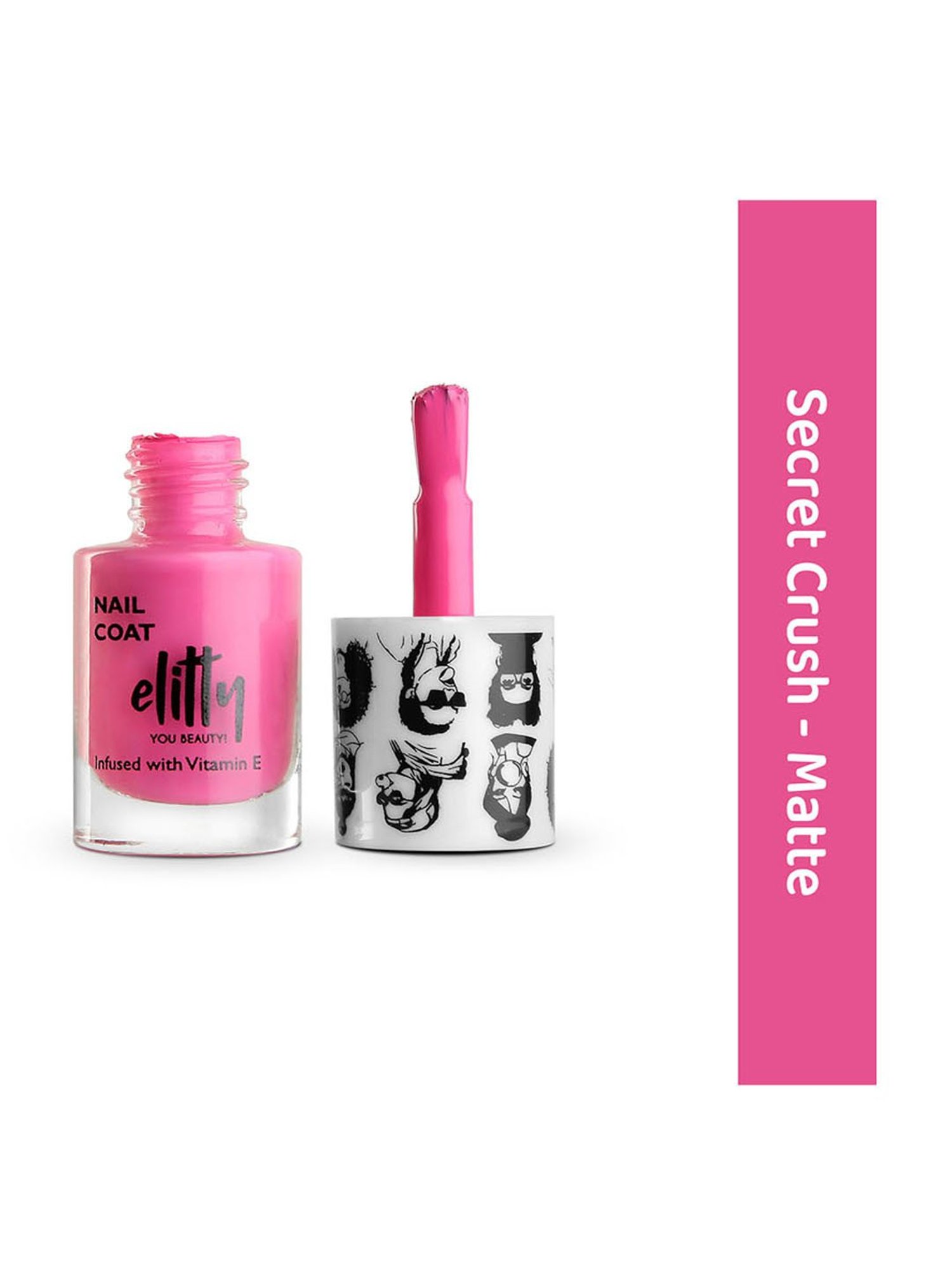 Elitty Mad Over Nails Matte Nail Polish Secret Crush (Pink) - 6 ml
