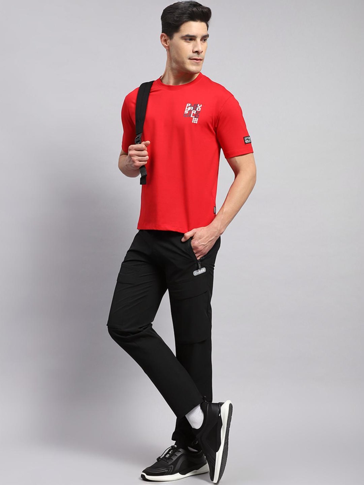 Rock.it Red Cotton Regular Fit Printed T-Shirt