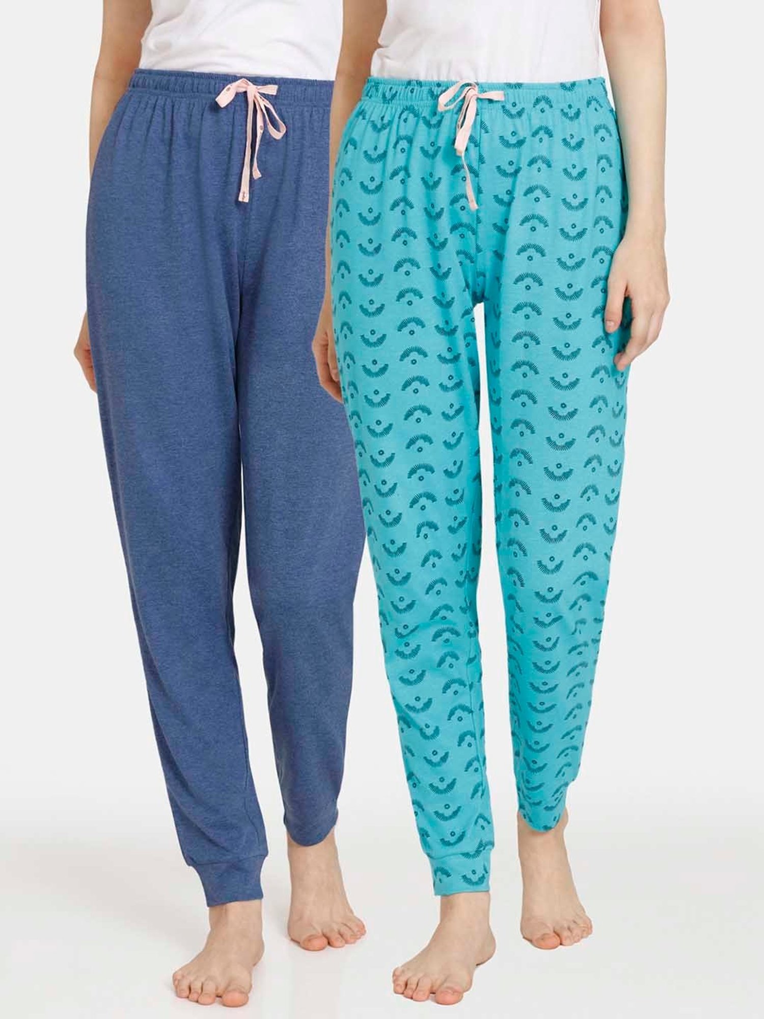 Rosaline by Zivame Multicolor Printed Pyjamas - Pack of 2