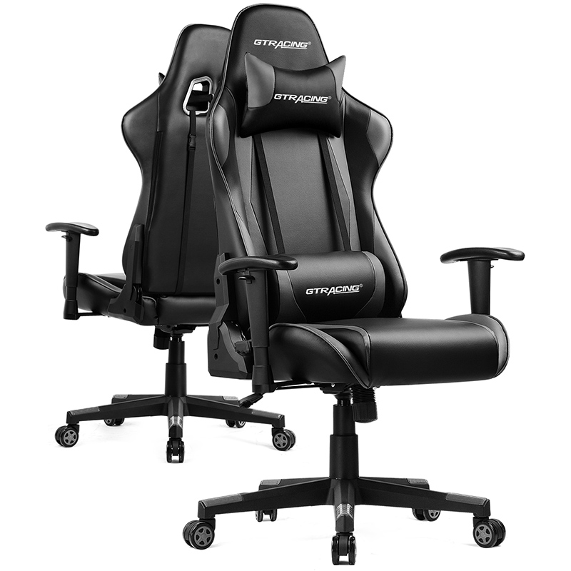 Gaming Chair, Racing Style Computer Desk Chair Padded Armrests Ergonomic Lumbar Support Adjustable Height