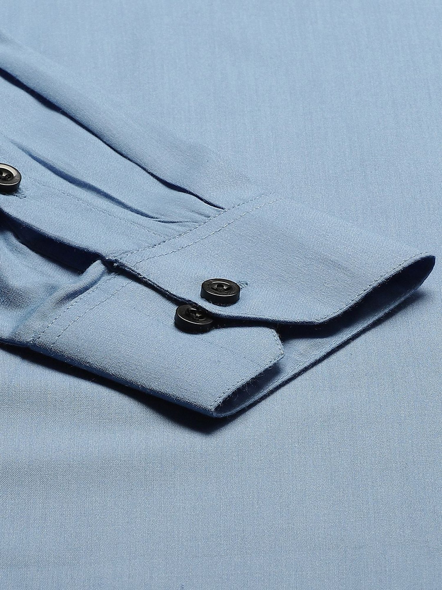 Sojanya Blue Cotton Regular Fit Shirt