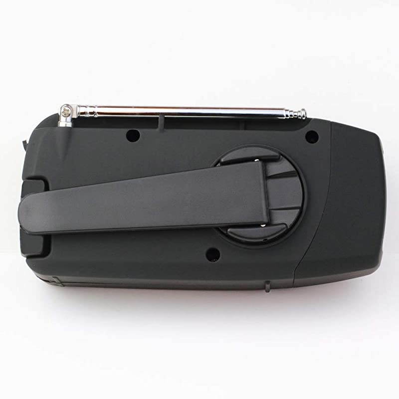 Upgrade]  Emergency Solar Hand Crank Dynamo NOAA WB AM/FM Radio Hurricane Camping Survive Kit with 3-LED Flashlight 1000mAh Power Bank 088FS (Blue)