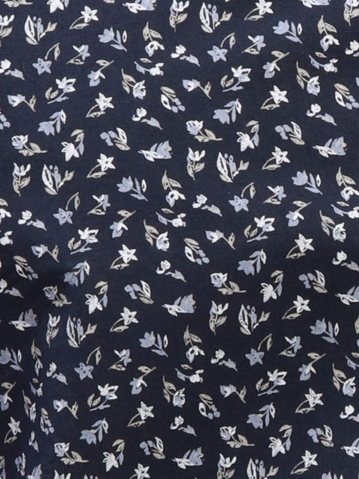 Parx Indigo Slim Fit Printed Shirt