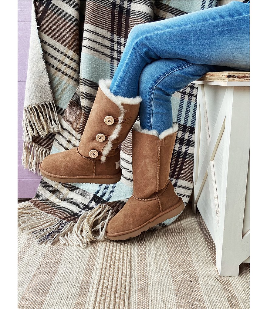 UGG&reg; Girls' Bailey Button Triplet II Boots (Youth)