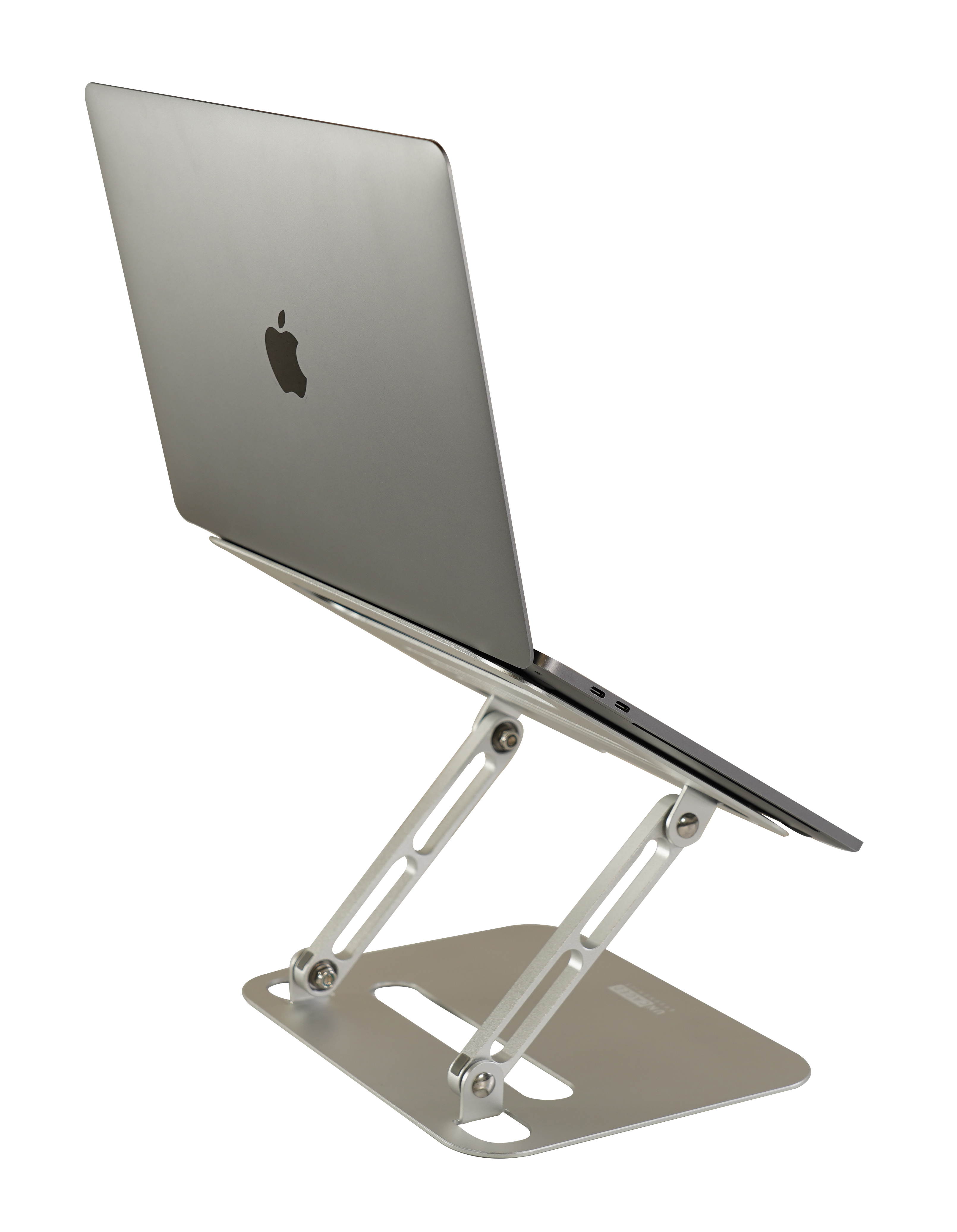 RISE adjustable height tilt laptop desk stand. Small portable ergonomic aluminum notebook computer riser laptop desk stand workstation cooling cooler SILVER