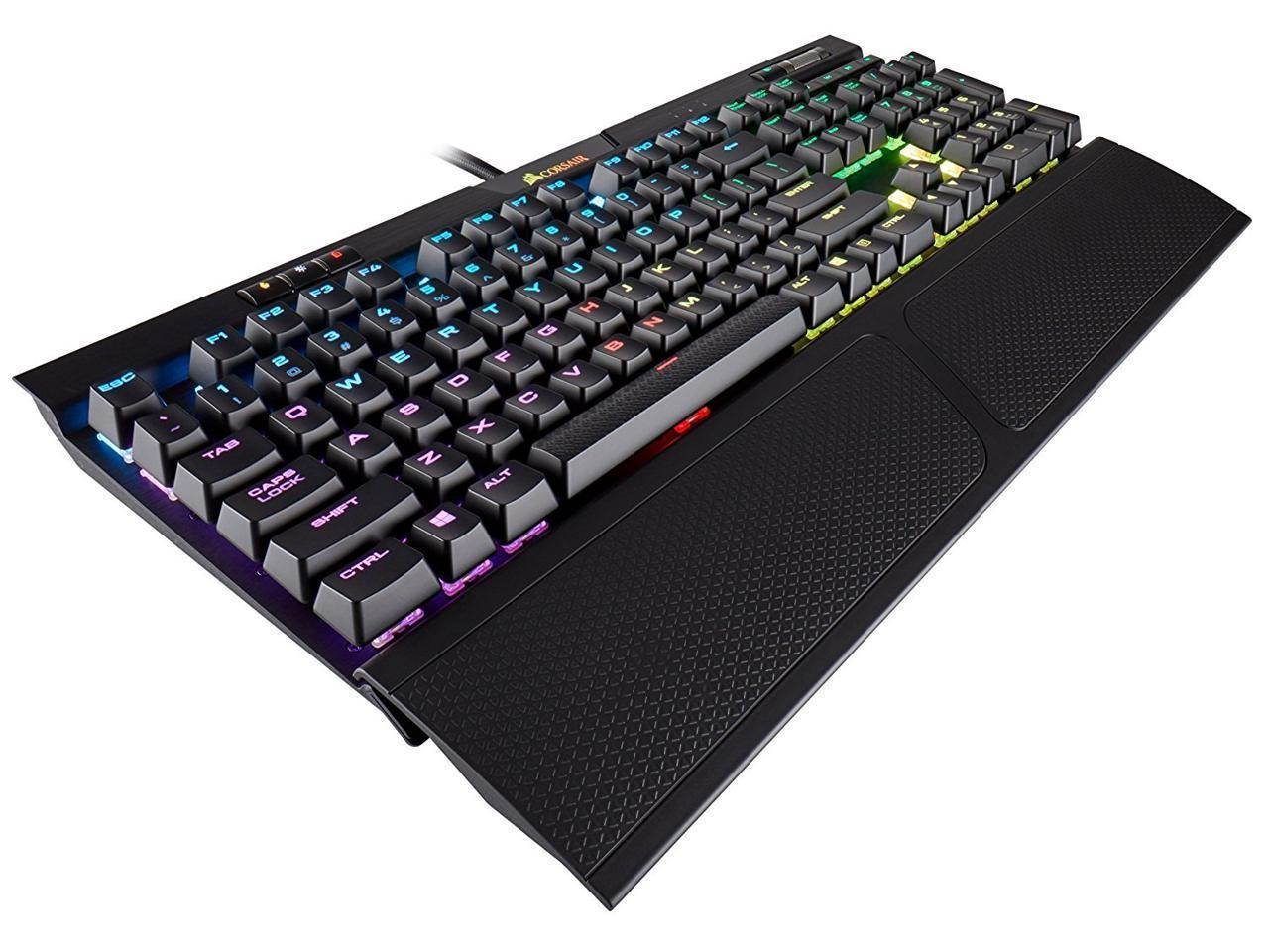 High Performance RGB Mechanical Gaming Keyboard - CORSAIR K70 RGB MK.2 Keyboard, USB Passthrough & Media Controls - - Cherry MX Silver - RGB LED Backlit