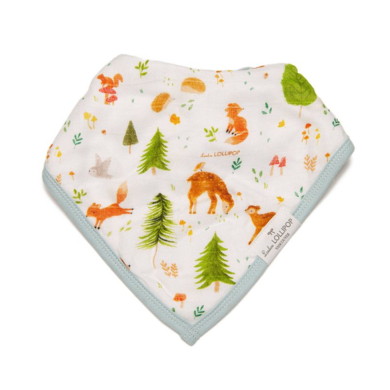 Loulou Lollipop Muslin Bandana Bib Set - Forest Friends