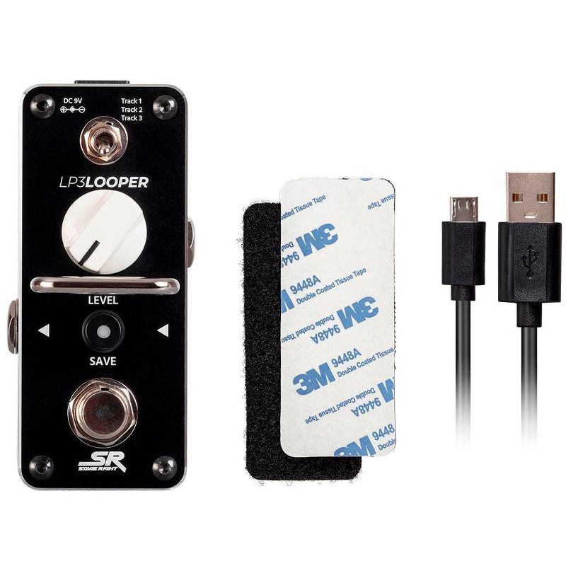 Monoprice LP3 Looper Guitar Pedal - 3 Tracks and 90 Minutes of Recording Time, Unlimited Overdubs, True Bypass Design - Stage Right Series