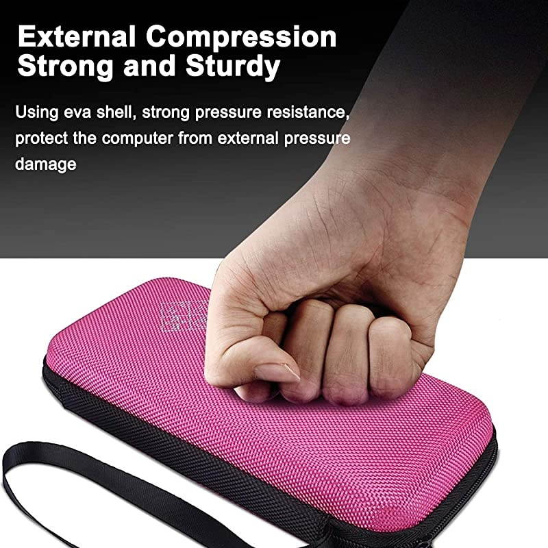 Hard EVA Shockproof Carry Case Bag Pouch for Texas Instruments TI-84 Plus CE/Color TI-83 Plus,TI-89 Titanium, HP 50G Graphing, Scientific Financial Calculators (Pink)