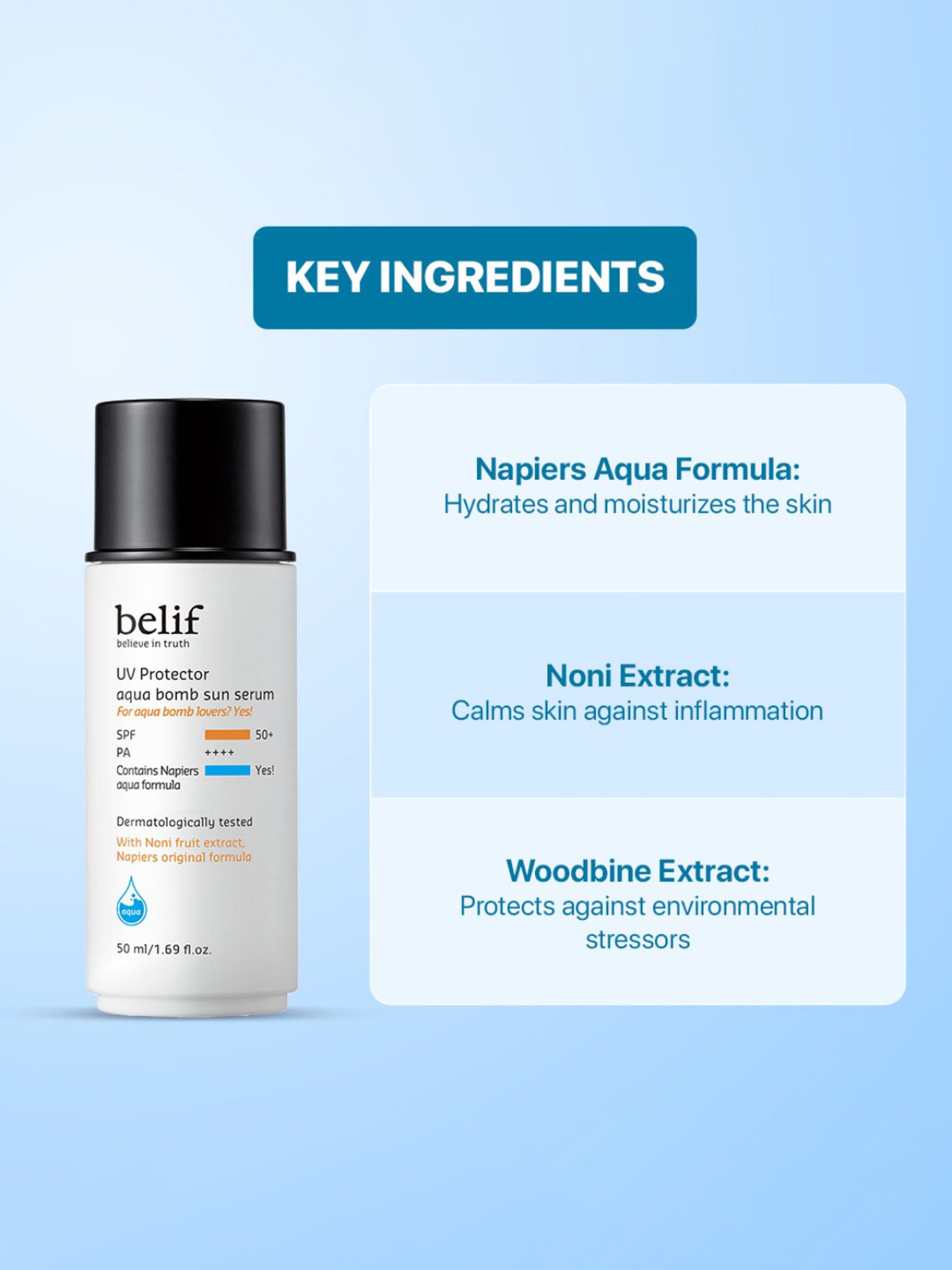 Belif UV Protector Aqua Bomb Sun Serum - 50 ml