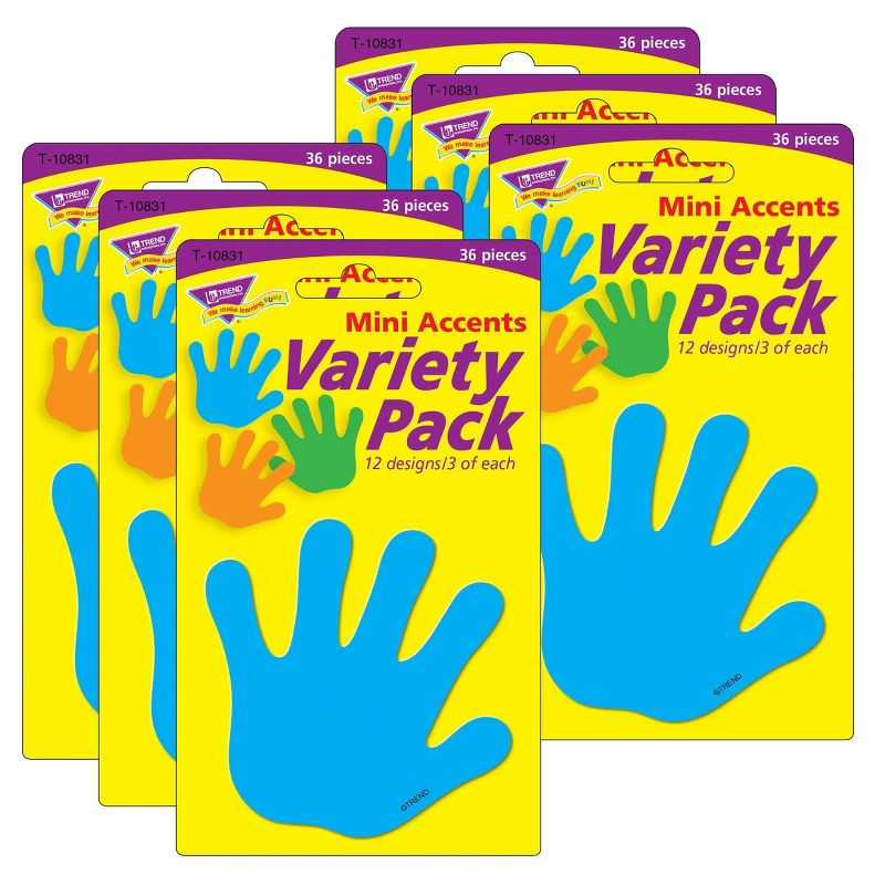 6pk Handprints Mini Accents Variety Pack - TREND