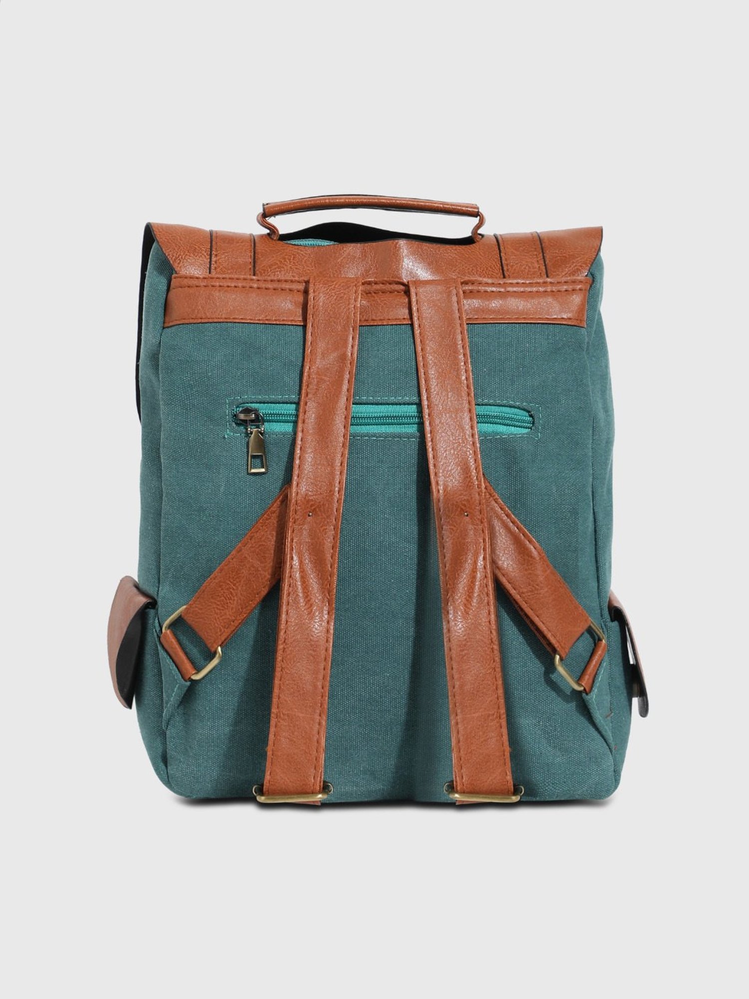HauteSauce Teal Green & Brown Large Backpack