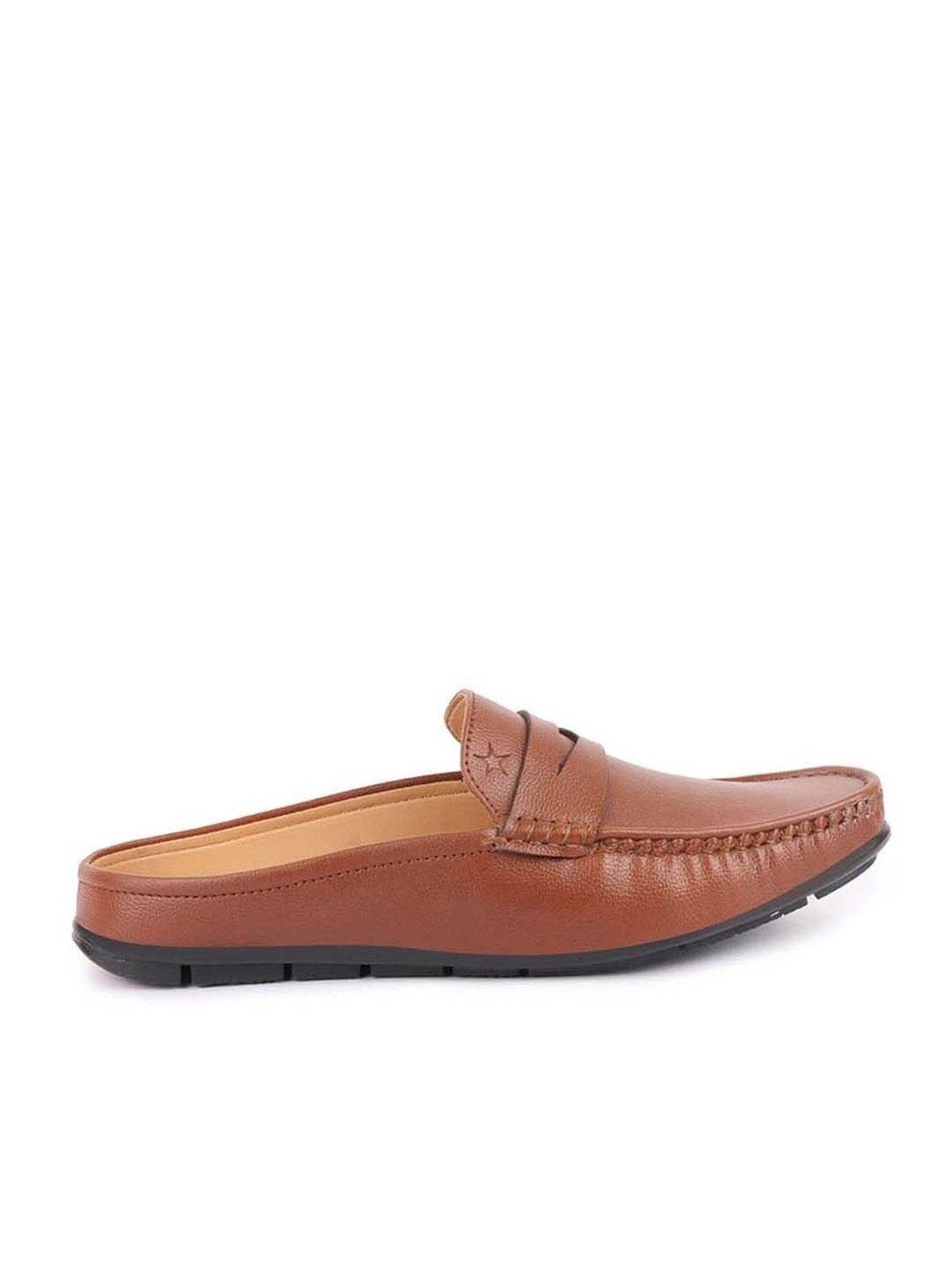 Fausto Men's Tan Mule Shoes