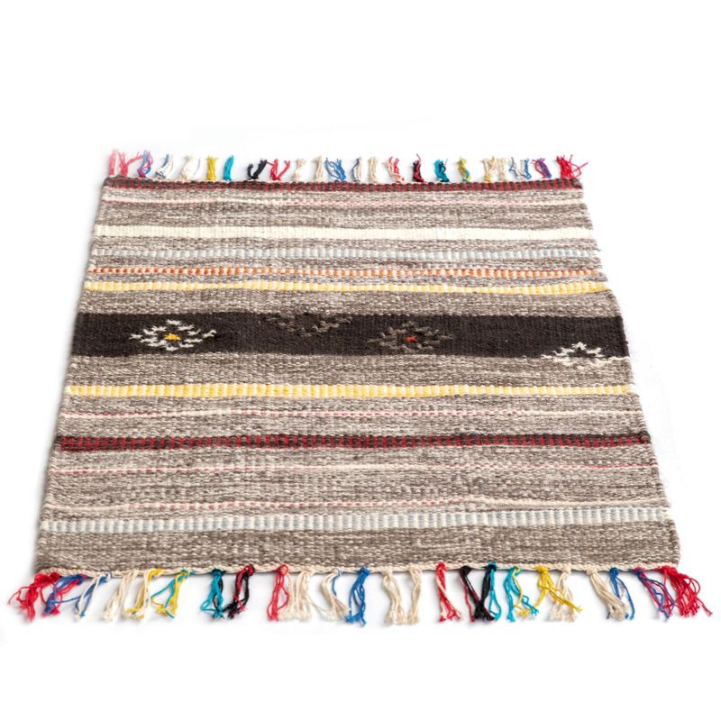 1'10"x1'10" Rectangle Woven Accent Rug Multicolored - DEERLUX