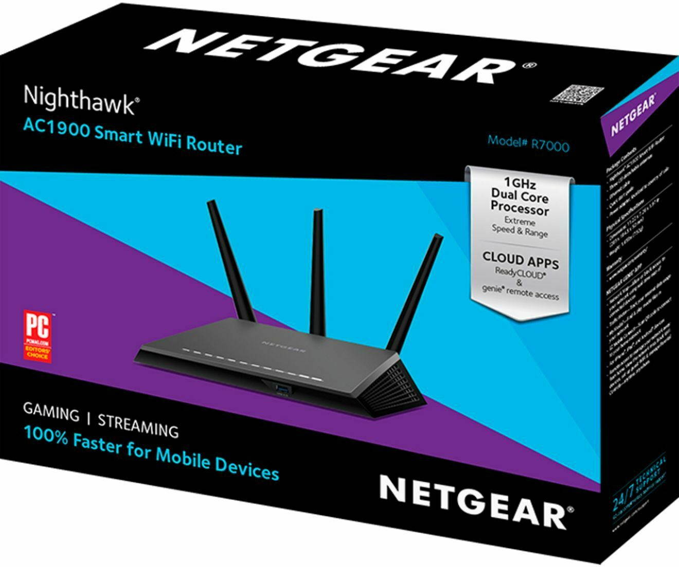 Open.Box - NETGEAR Nighthawk AC1900 Dual Band WiFi Gigabit Router (R7000)