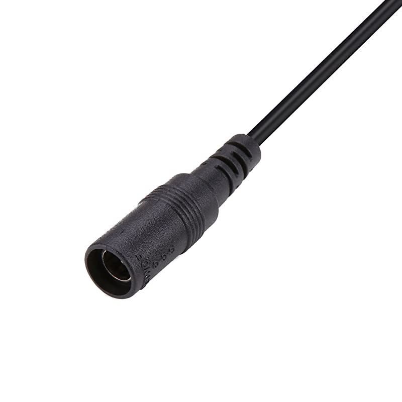 Power Extension Cable 33ft 2.1mm x 5.5mm Compatible with 12V DC Adapter Cord for CCTV Security Camera IP Camera Standalone DVR (5.5mm DC Plug 33ft Black)