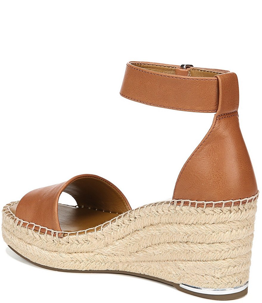 Franco Sarto Clemens Leather Wedge Espadrille Sandals
