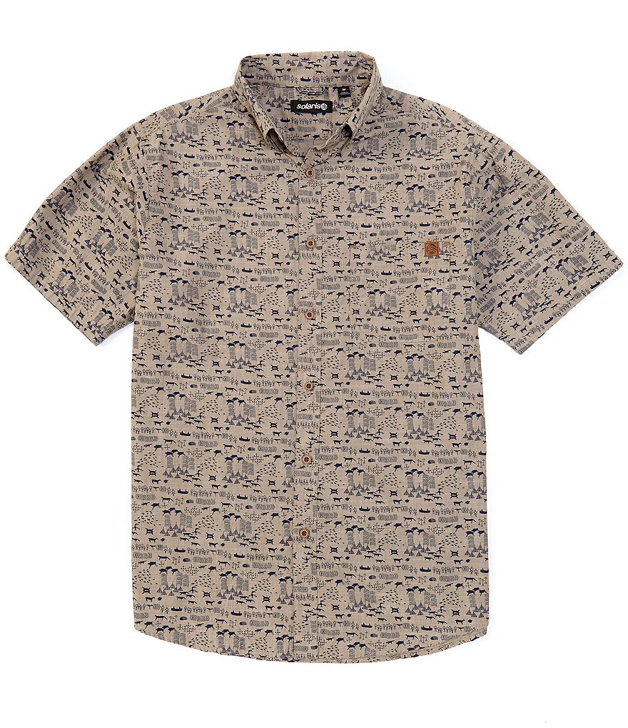 Visconti Big & Tall Check Skulls Print Long-Sleeve Woven Shirt