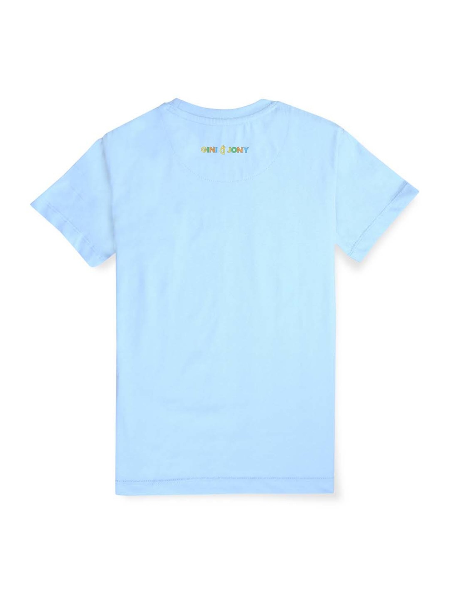 Gini & Jony Kids Blue Digital Print T-Shirt