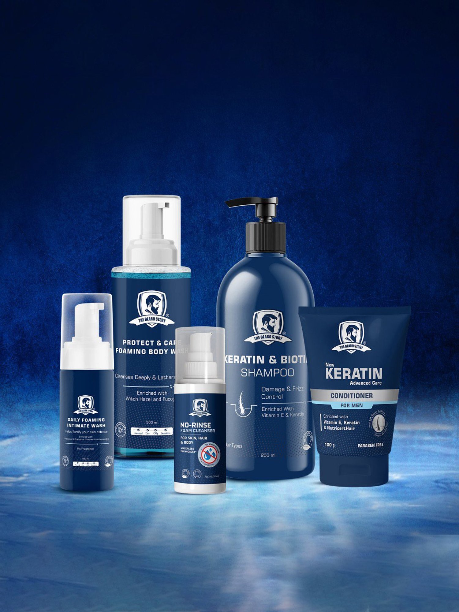 The Beard Story No-Rinse Foam Cleanser for Skin, Hair & Body - 50 ml