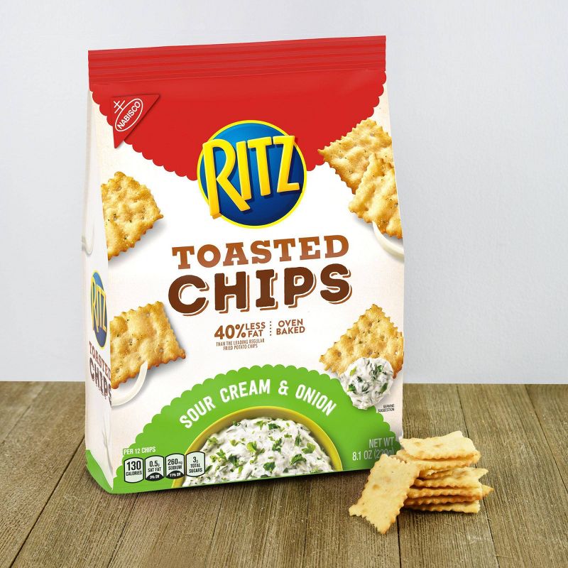 Ritz Toasted Chips - Sour Cream & Onion - 8.1oz