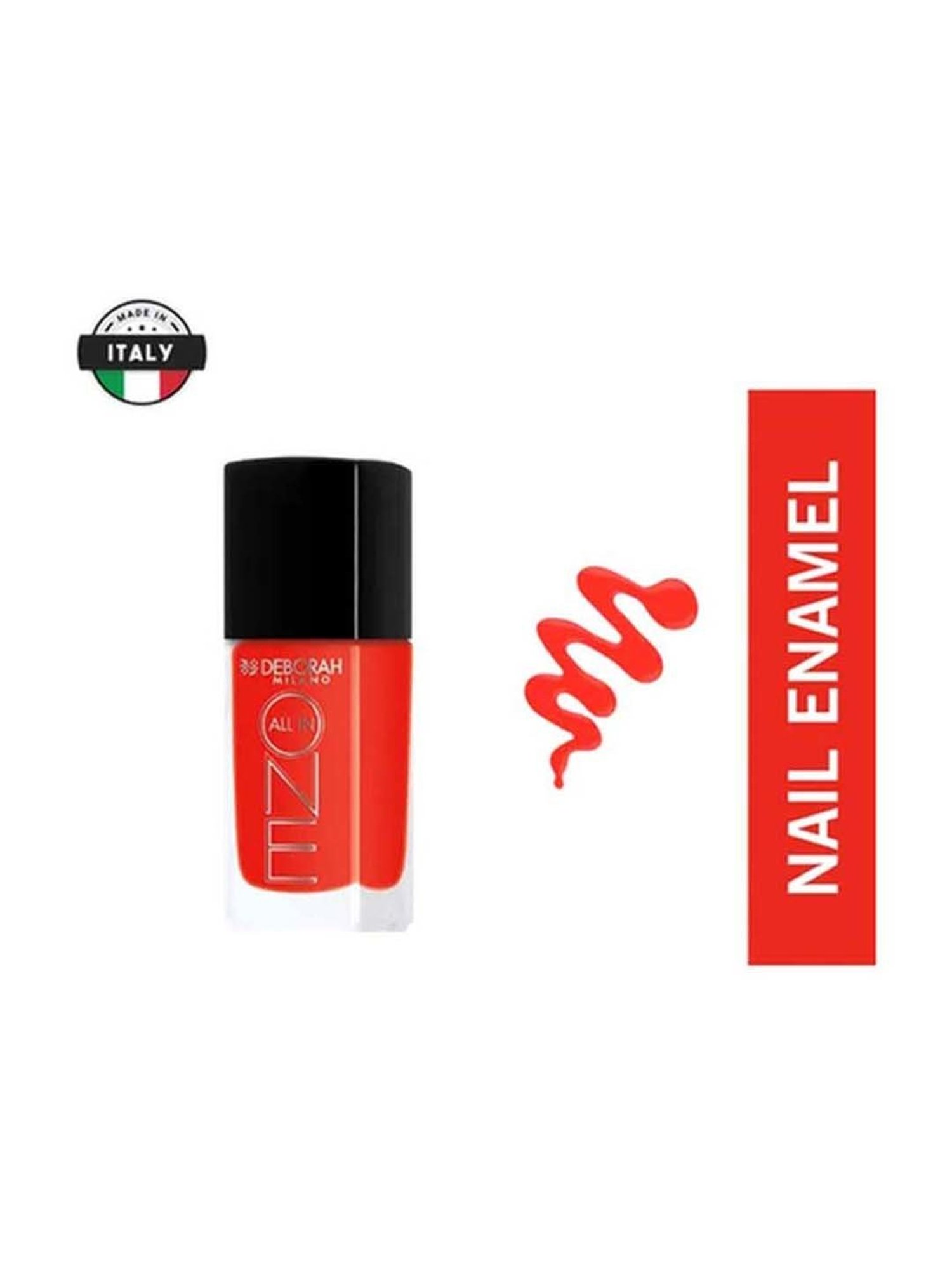 Deborah Milano All In One Nail Enamel 8 Orange Red - 9.5 ml