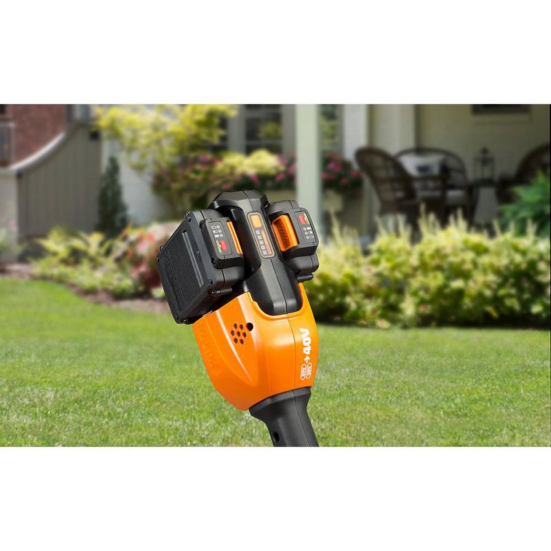 Worx WG184.9 13" Cordless Grass Trimmer/Edger, 40V Li-ion (Tool Only), In-line Wheeled Edging, Command Feed