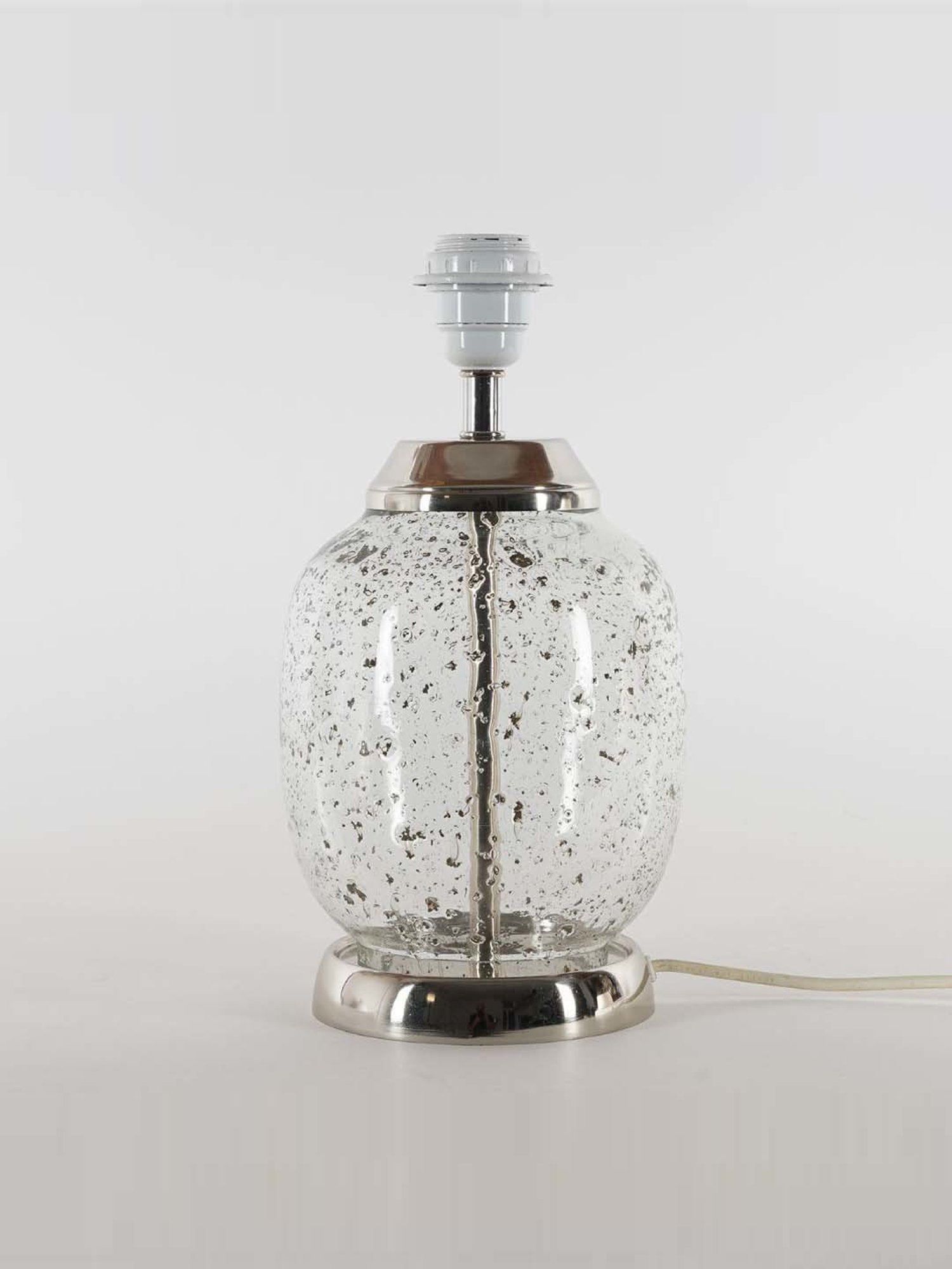 Kapoor Lamp Shades Chrome Glass Secret Tabel Lamp With Linen Shade